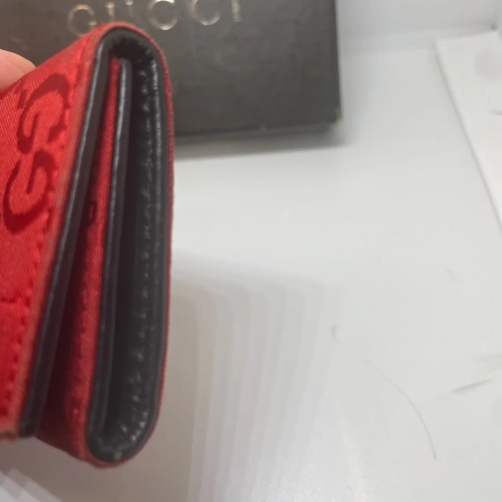 GUCCI key wallet GG canvas and leather inside Authentic used - Picture 2 of 8